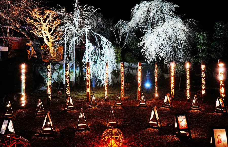 手作り竹行灯・絵行灯