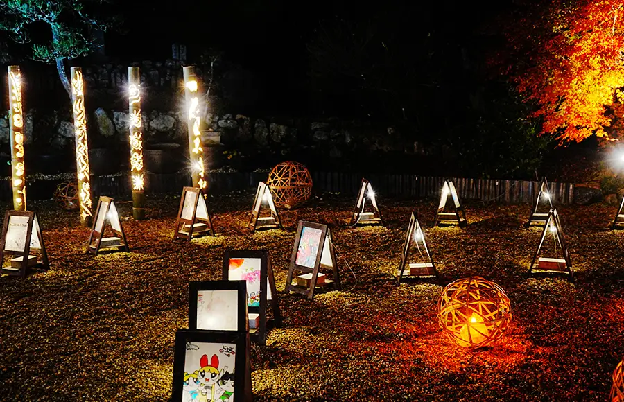 手作り竹行灯・絵行灯