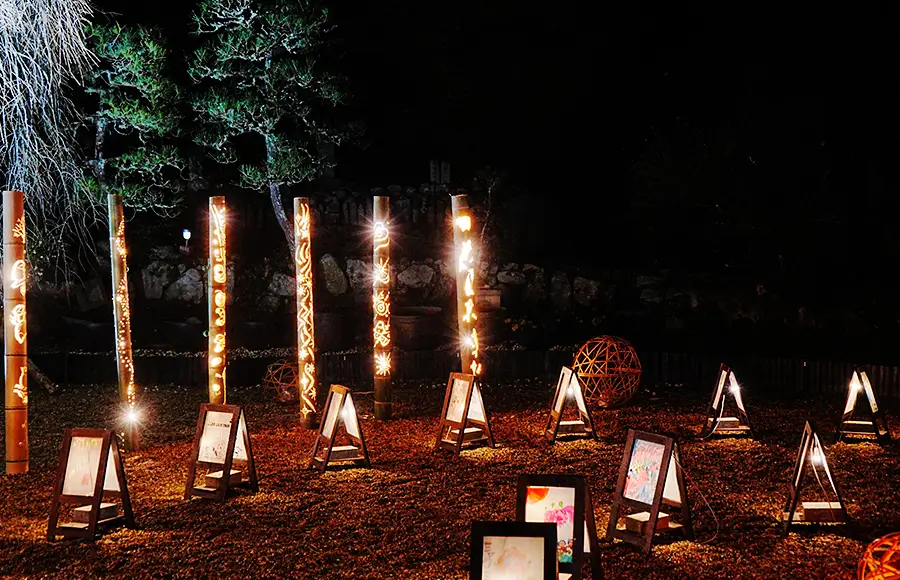 手作り竹行灯・絵行灯