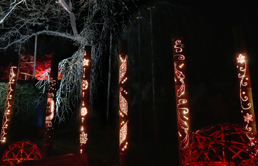 手作り竹行灯｜園内の見どころ｜京都亀岡イルミネーション 夢ナリエ 